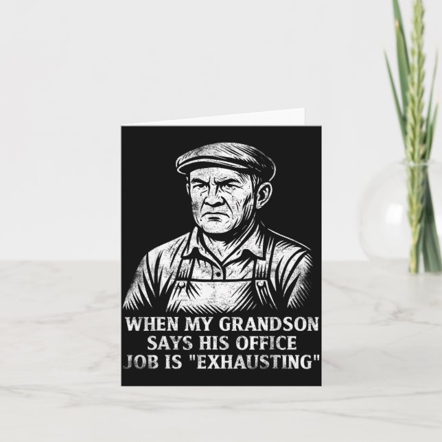 Carte Cadeau drôle d'humour Papy pour la fête des pères  (Devant)