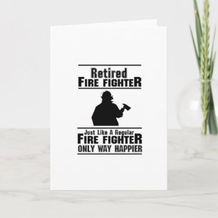 Carte Cadeau drôle en chef retiré d'homme du feu de