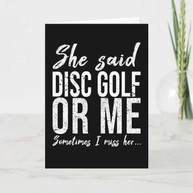 Carte Cadeau drôle idée pour Disc Golf (Devant)