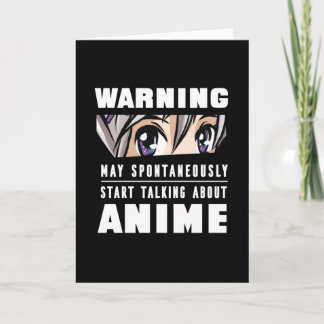 Carte Cadeau drôle pour commencer à parler d'anime