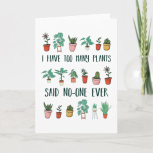 Carte Cadeau drôle pour les amateurs de plantes et de ja