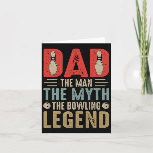 Carte Cadeau drôle pour papa joueur de quilles légendair