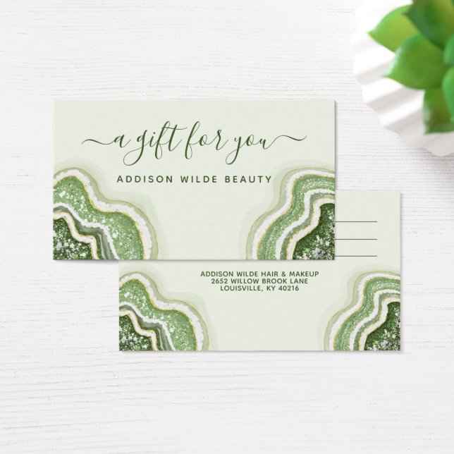Carte cadeau Emerald Green Parties scintillant Aga (Bureau)