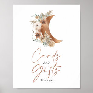 Carte-cadeau et affiche Boho Over the moon