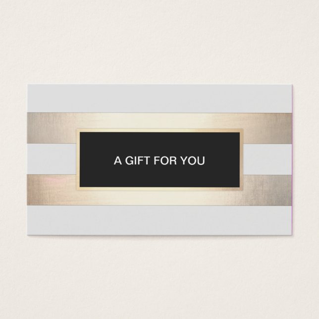 Carte cadeau FAUX Gold et Black Plaque (Devant)