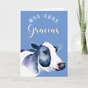 Carte cadeau fermier Muchas gracias moo Ornement céramiq
