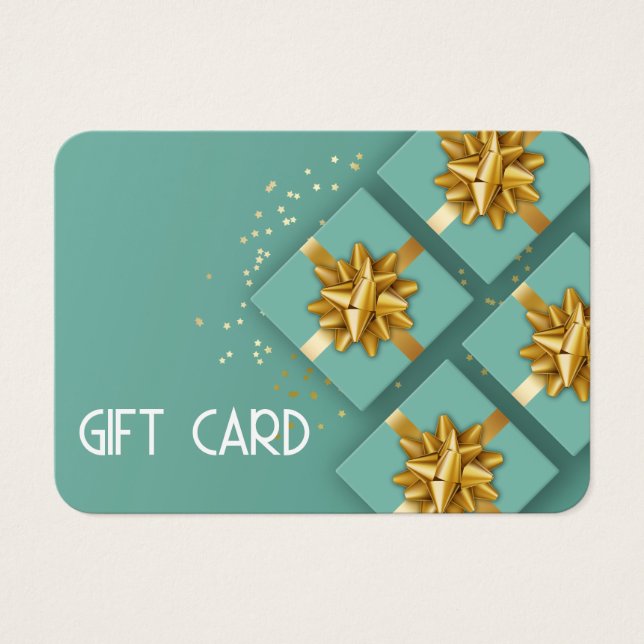 Carte cadeau Festive Modern Gold Bow (Devant)