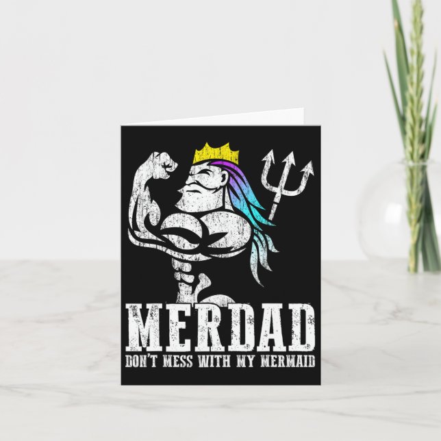 Carte Cadeau Fête des Pères Merdad Ne Menez Pas Ma Sirèn (Devant)