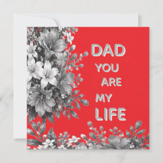 CARTE CADEAU FLEUR D'AMOUR POUR PÈRE