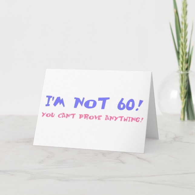 Carte Cadeau Gag Anniversaire Pour Tourner 60 (Devant)