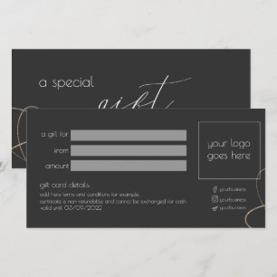 Carte cadeau Gold & Black Business