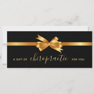Carte Cadeau Gold Bow Du Certificat Cadeau Chiropratique