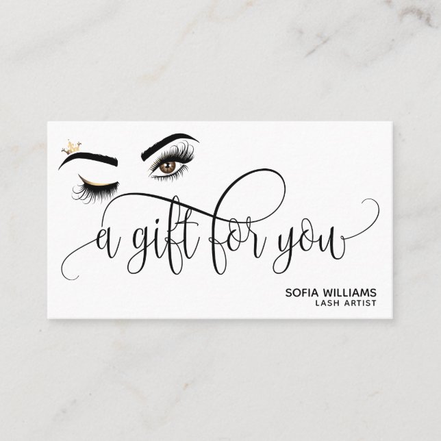 Carte cadeau Gold Maquillage Wink Oeil brun Beauté (Devant)