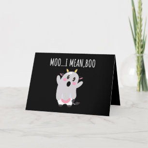 Carte Cadeau Halloween Vache Fantôme Meugle Je Veux Dire