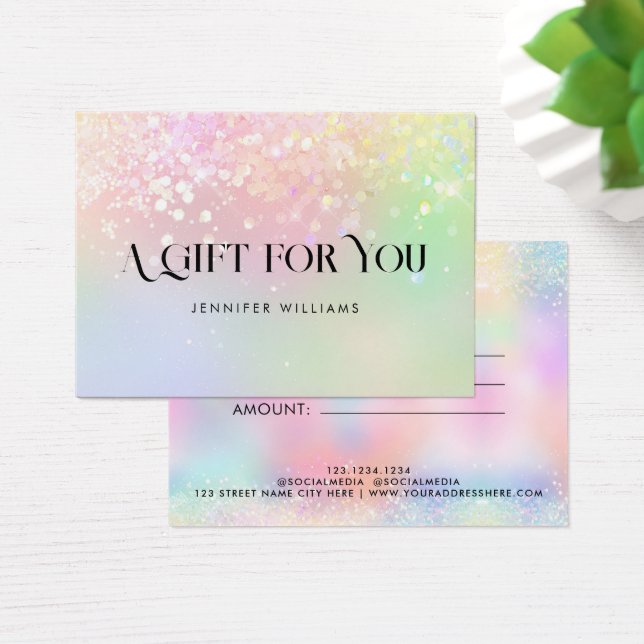 Carte cadeau Holo Parties scintillant Elegant Past (Bureau)