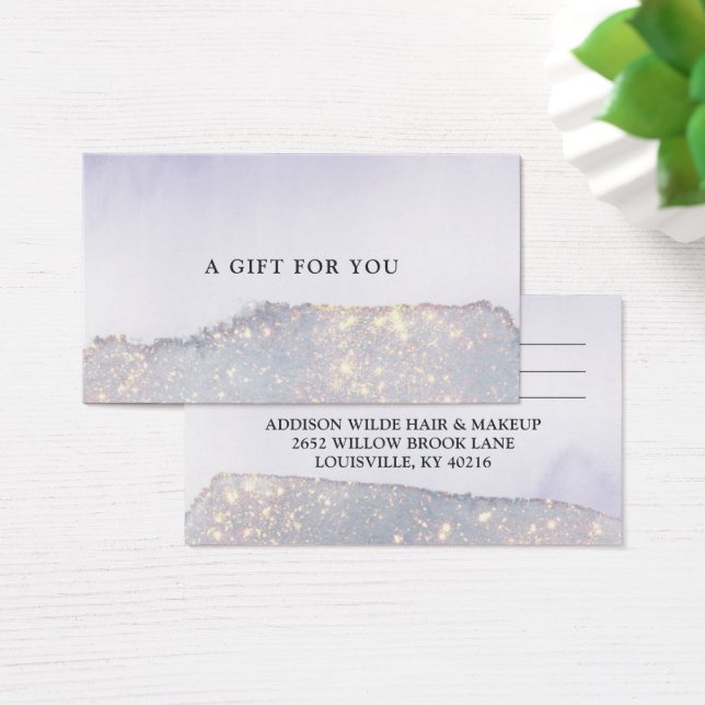 Carte cadeau Holographique Parties scintillant vio (Bureau)