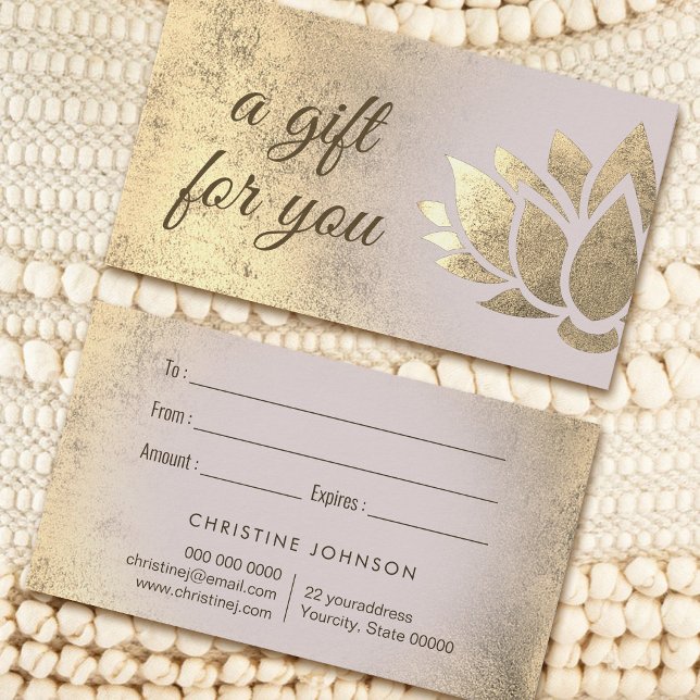 carte cadeau lotus design (Créateur téléchargé)