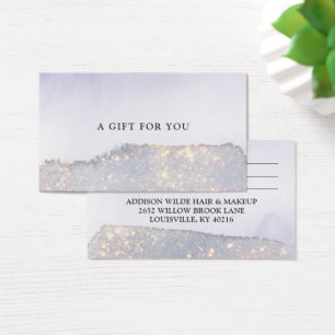 Carte-cadeau Luxe Paillettes Violettes Holographiq