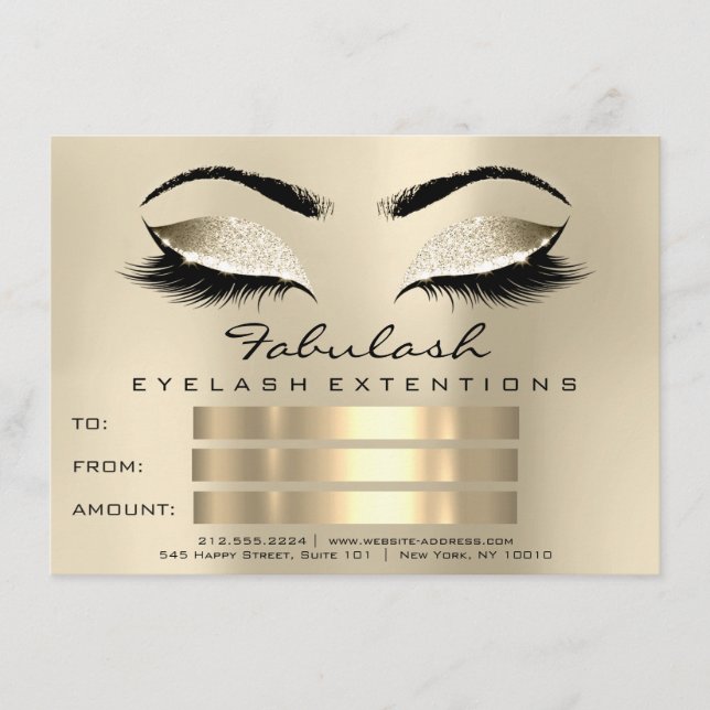 Carte Cadeau Maquillage Artiste Certificat Cadeau Champa (Devant)