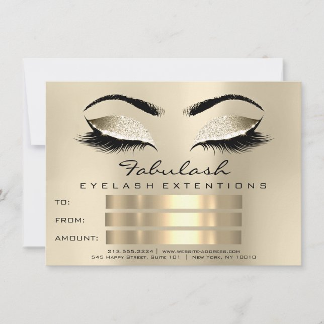 Carte Cadeau Maquillage Artiste Certificat Cadeau Champa (Devant)