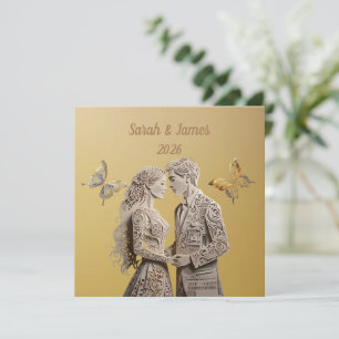 Carte cadeau mariage mariée et chambre mariage