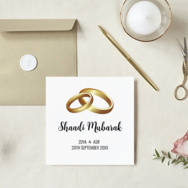 Carte cadeau Mariage Shaadi Mubarak personnalisée (Créateur téléchargé)