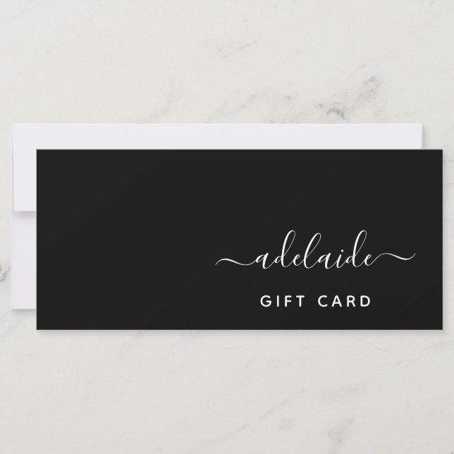 Carte cadeau moderne Black Elegant Hair Stylist Ce (Devant)