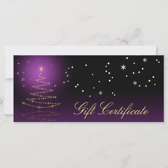 Carte cadeau moderne Gleamy Christmas Tree (Devant)