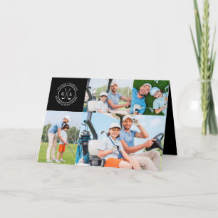 Carte Cadeau Personnalisé Golf Multi Photo Monogramme Fê