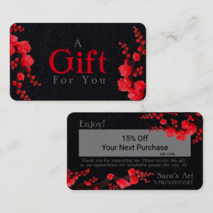Carte cadeau personnalisée Red Cherry Blossom