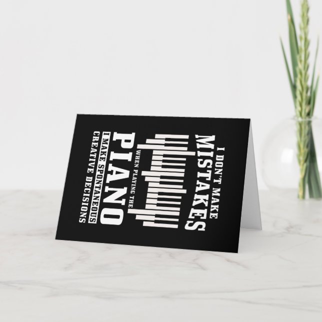 Carte Cadeau Piano Pianist (Devant)