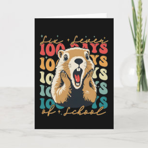 Carte Cadeau pour 100 jours d'école drôle jour de l'anim