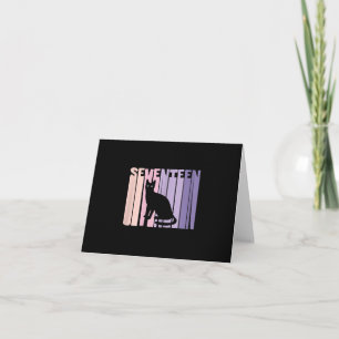 Carte Cadeau pour 17 ans   Cadeau pour amoureux des chat