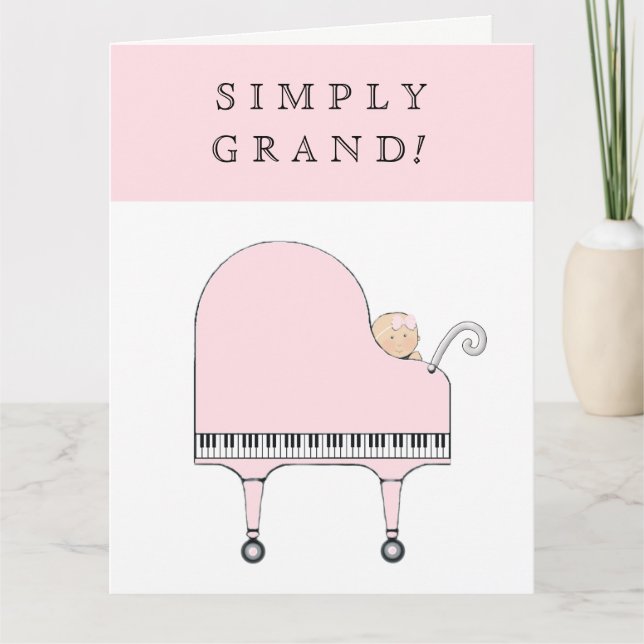 Carte cadeau pour fille bébé (Devant)