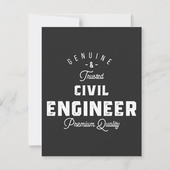 Carte Cadeau pour ingénieur civil (Devant)