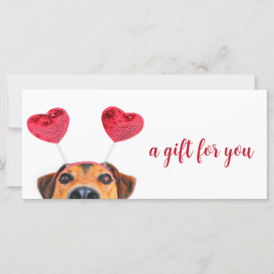 Carte cadeau pour le chien amusant de la Saint-Val