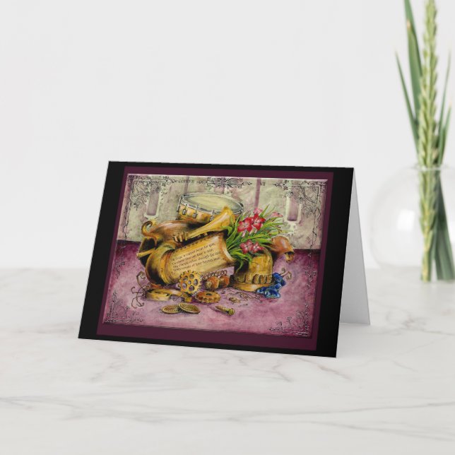 Carte cadeau pour les 7 ans de mariage en cuivre (Devant)