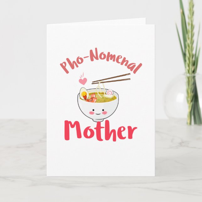 Carte Cadeau pour une maman drôle - Mère phé-noménale (Devant)