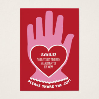 Carte cadeau : Random Act of Kindness en rouge et 