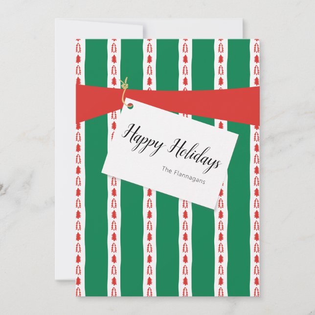 Carte cadeau Red Green Wrapper 2 Photo Holiday (Devant)
