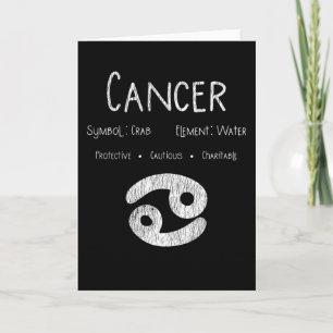 Carte Cadeau Rétro Signe du Zodiaque Cancer pour Amateur