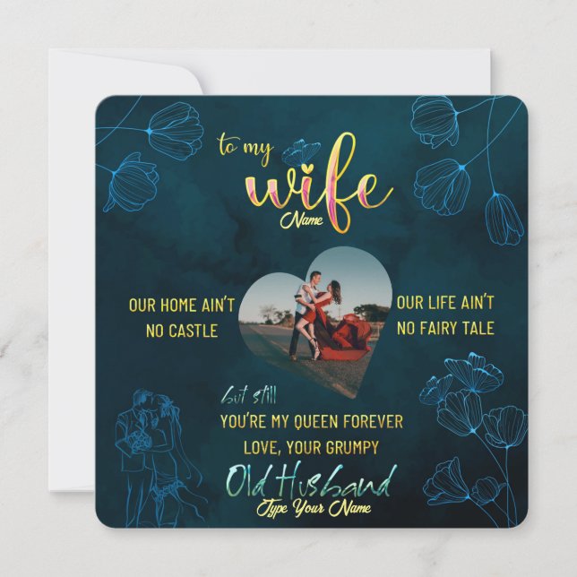 Carte Cadeau romantique pour elle, cadeau pour femme (Devant)