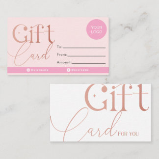Carte cadeau rose Gold