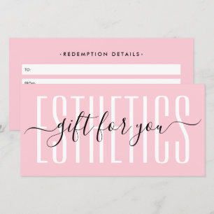 Carte Cadeau Rose Pastel pour Professionnel de la