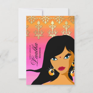 Carte Cadeau Salon de Beauté Invitation Or Rose Bi
