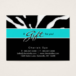 Carte Cadeau Salon Zebra Animal Lips Blue