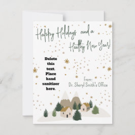 Carte cadeau Sanitizer Hiver Vacances Saines