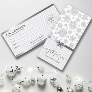 carte cadeau Silver Snowflakes