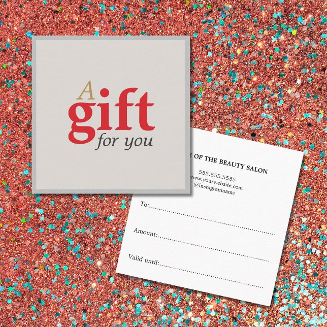Carte cadeau Simple Elegant Beauty Salon (Créateur téléchargé)