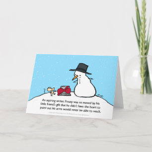 Carte cadeau Snowman pour écrivains